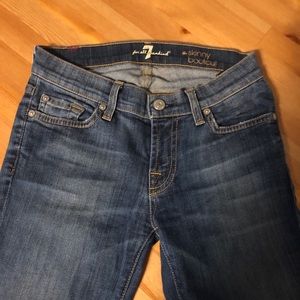 7 for all mankind jeans: skinny bootcut